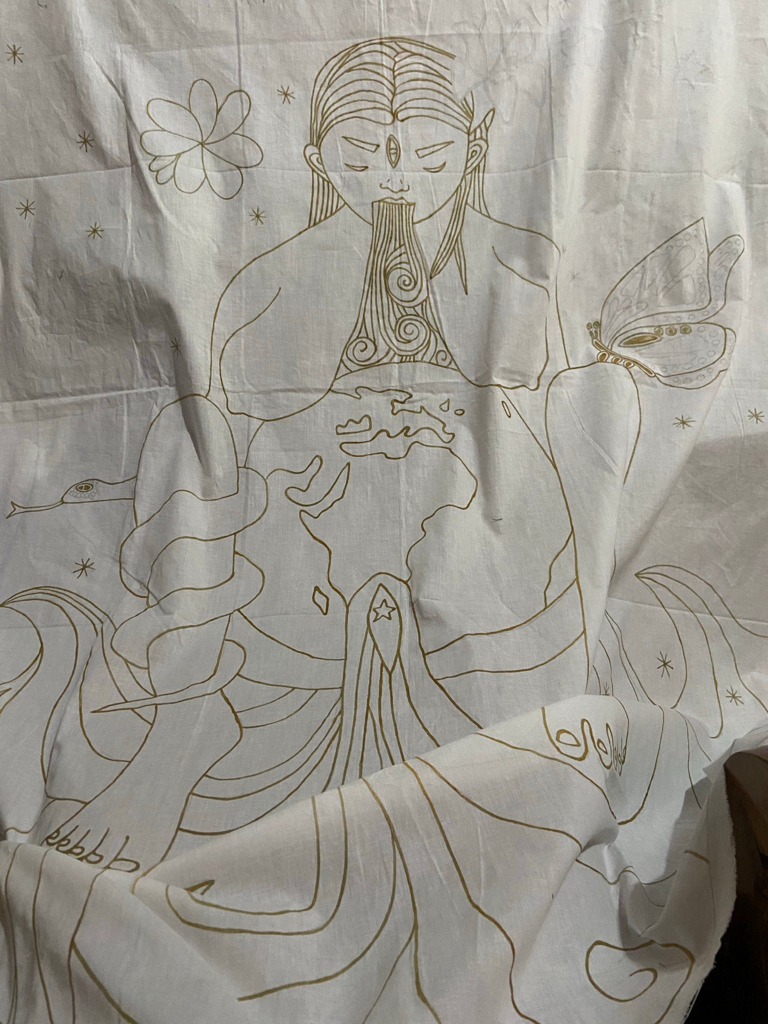 Indigo Gaia Tapestry