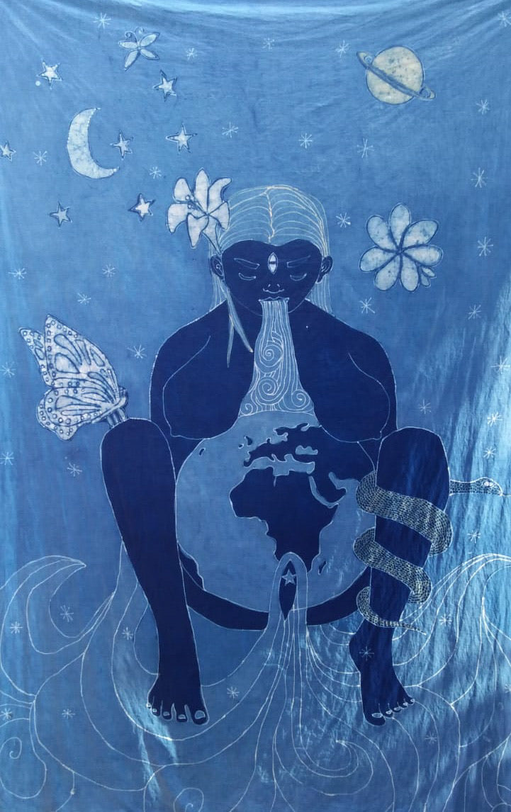 Indigo Gaia Tapestry